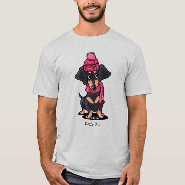 Black and Tan Dachshund T-Shirt (Front)