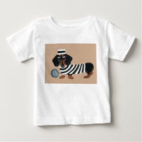 Black and Tan Dachshund Treat Thief Jailbird