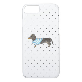 Black and Tan Dachshund - Watercolor & Polka Dots Case-Mate iPhone Case