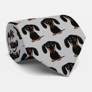 Black and Tan Dachshunds | Wiener Dog Pattern Tie
