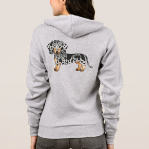 Black And Tan Dapple Short Hair Dachshund Cute Dog Hoodie