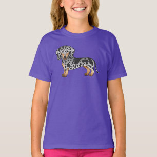 Black And Tan Dapple Short Hair Dachshund Cute Dog T-Shirt
