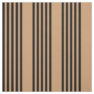 Black and tan five stripe pattern fabric