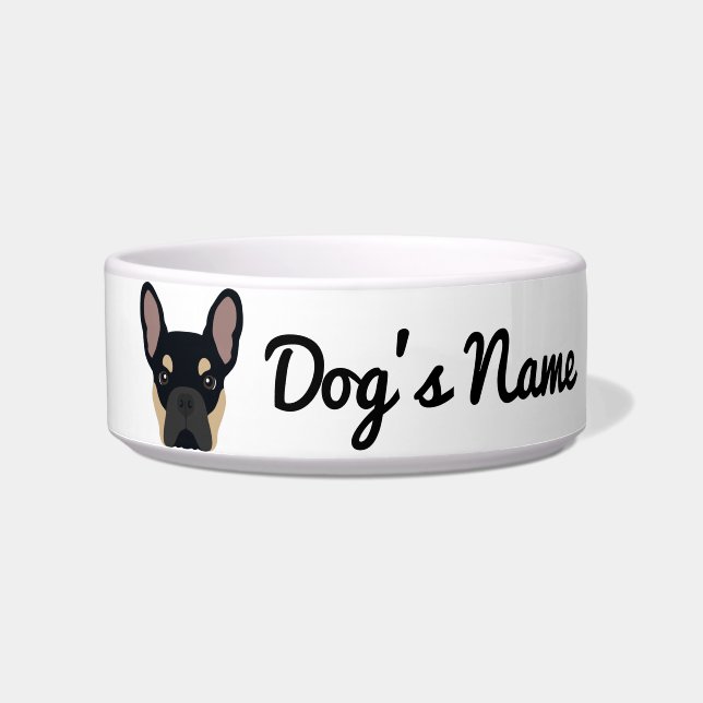 Black and Tan French Bulldog Bowl (Front)