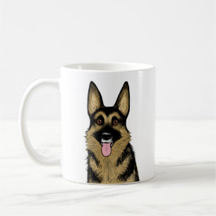 Black and Tan German Shepherd Dog Coffee Mug