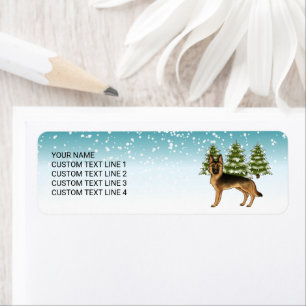 Black And Tan German Shepherd Dog Winter Forest