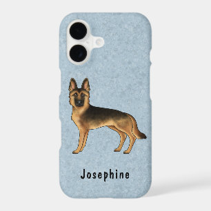 Black And Tan German Shepherd Dog With Custom Name