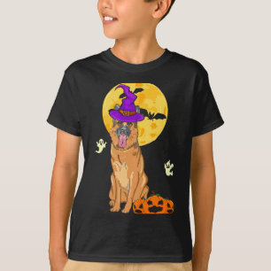 Black And Tan German Shepherd Witch Halloween T-Shirt