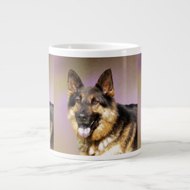 Black and Tan GSD Large Coffee Mug (Front)