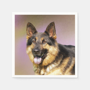 Black and Tan GSD Napkin