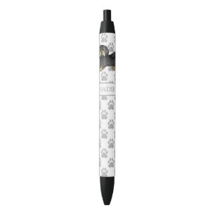 Black And Tan Havanese Cute Cartoon Dog & Name Ink Pen
