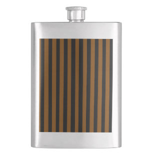 Black and Tan Hip Flask