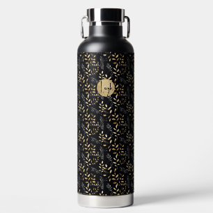 Black and Tan Leaves No Plastic Water Bottle