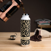 Black and Tan Leopard Print Personalised