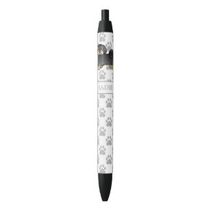 Black And Tan Lhasa Apso Cute Cartoon Dog & Name Ink Pen