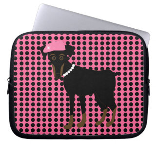 Black and Tan Min Pin Laptop Sleeve