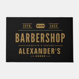 Black and Tan Modern Doormat