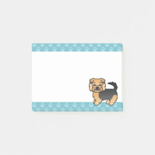 Black And Tan Norfolk Terrier Cartoon Dog Post-it Notes