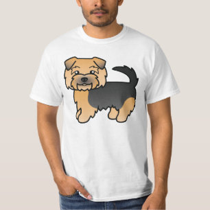 Black And Tan Norfolk Terrier Dog Illustration T-Shirt