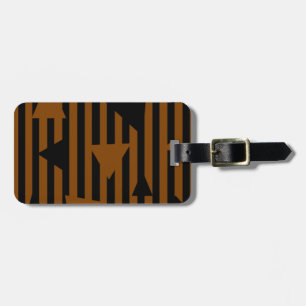 Black and Tan Personalised Luggage Tag