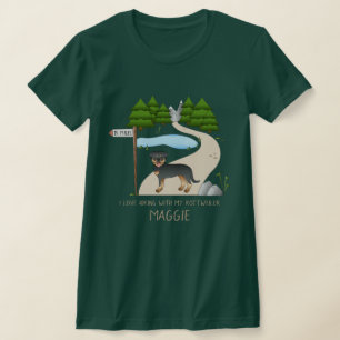 Black And Tan Rottweiler Dog By A Hiking Trail T-Shirt