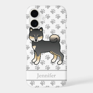 Black And Tan Shiba Inu Cartoon Dog & Name