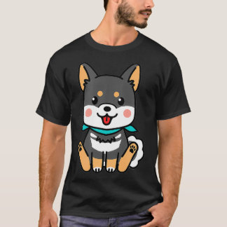 Black and Tan Shiba Inu  Shibe Dog Breed  T-Shirt