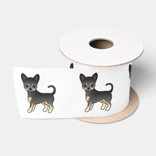 Black And Tan Smooth Coat Chihuahua Cute Dog Satin Ribbon