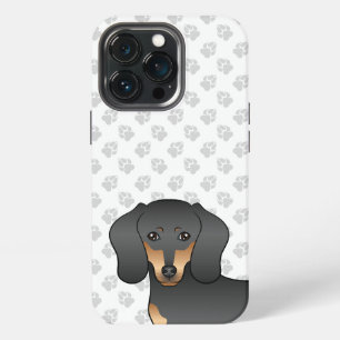 Black And Tan Smooth Coat Dachshund Dog Head iPhone 13 Pro Case