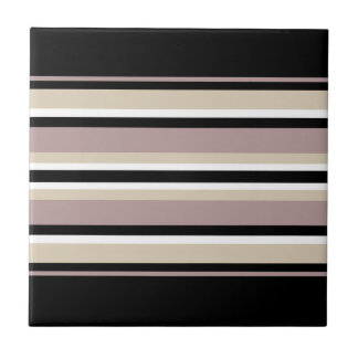 Black and Tan Stripes Tile
