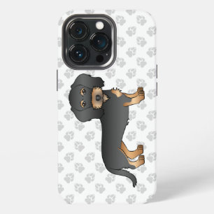 Black And Tan Wire Haired Dachshund Dog With Paws iPhone 13 Pro Case