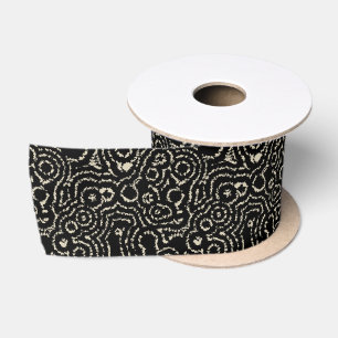 Black and Taupe Satin Ribbon