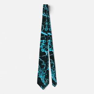 Black and Teal Marble, Tie