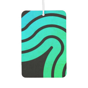 Black and Turquois  Car Air Freshener