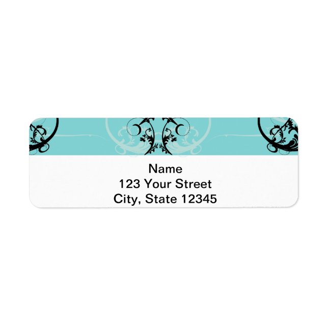 Black and Turquoise Floral (Front)