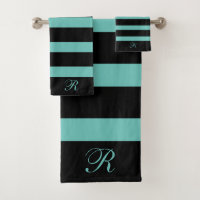 Black and turquoise stripes pattern