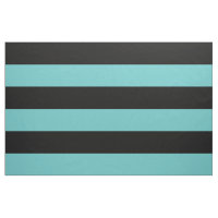Black and Turquoise Wide Stripes Large Scale