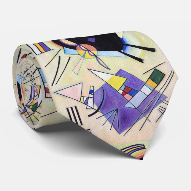 Black and Violet - Kandinsky  Tie (Rolled)