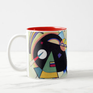Black and Violet - Wassily Kandinsky Abstract Art Two-Tone Coffee Mug