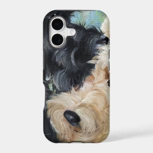 Black and wheaten Scottish terrier scottie art