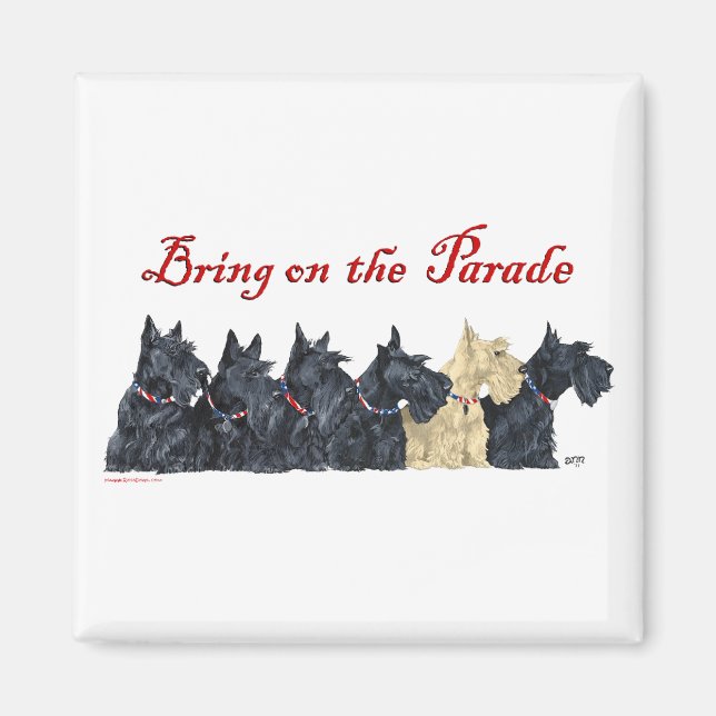 Black and Wheaten Scottish Terriers Magnet (Front)
