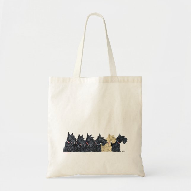Black and Wheaten Scottish Terriers Tote Bag (Front)