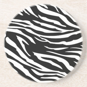 Black and Whit Zebra Print Animal Pattern Coasters