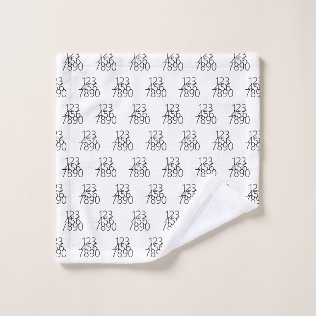 Black and White: 0 to 9 Bath Towel Set (Wash Cloth)