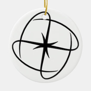 Black and White #23 Pillow Doodle Ceramic Tree Decoration