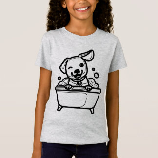 BLACK AND WHITE #58 - Dog bathing T-Shirt