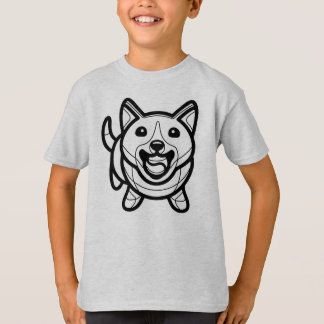 BLACK AND WHITE #60 - A dog holding the ball T-Shirt