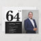 Black and White 64th Birthday Invitations Photo
