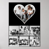 Black and White 7 Photo Collage