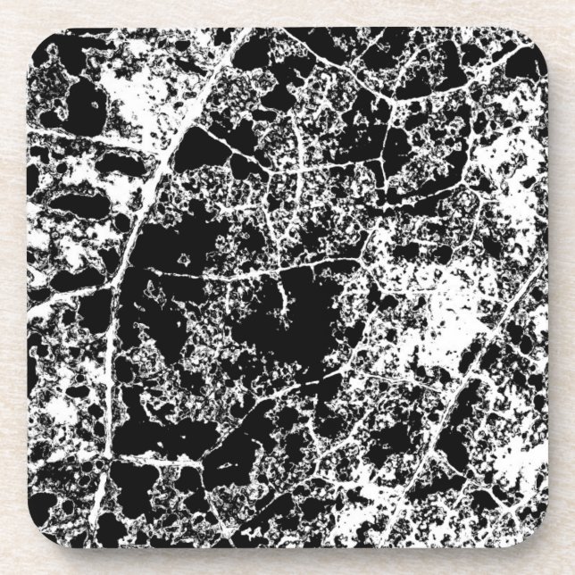 Black and White Abstract Art Coasters (Front)